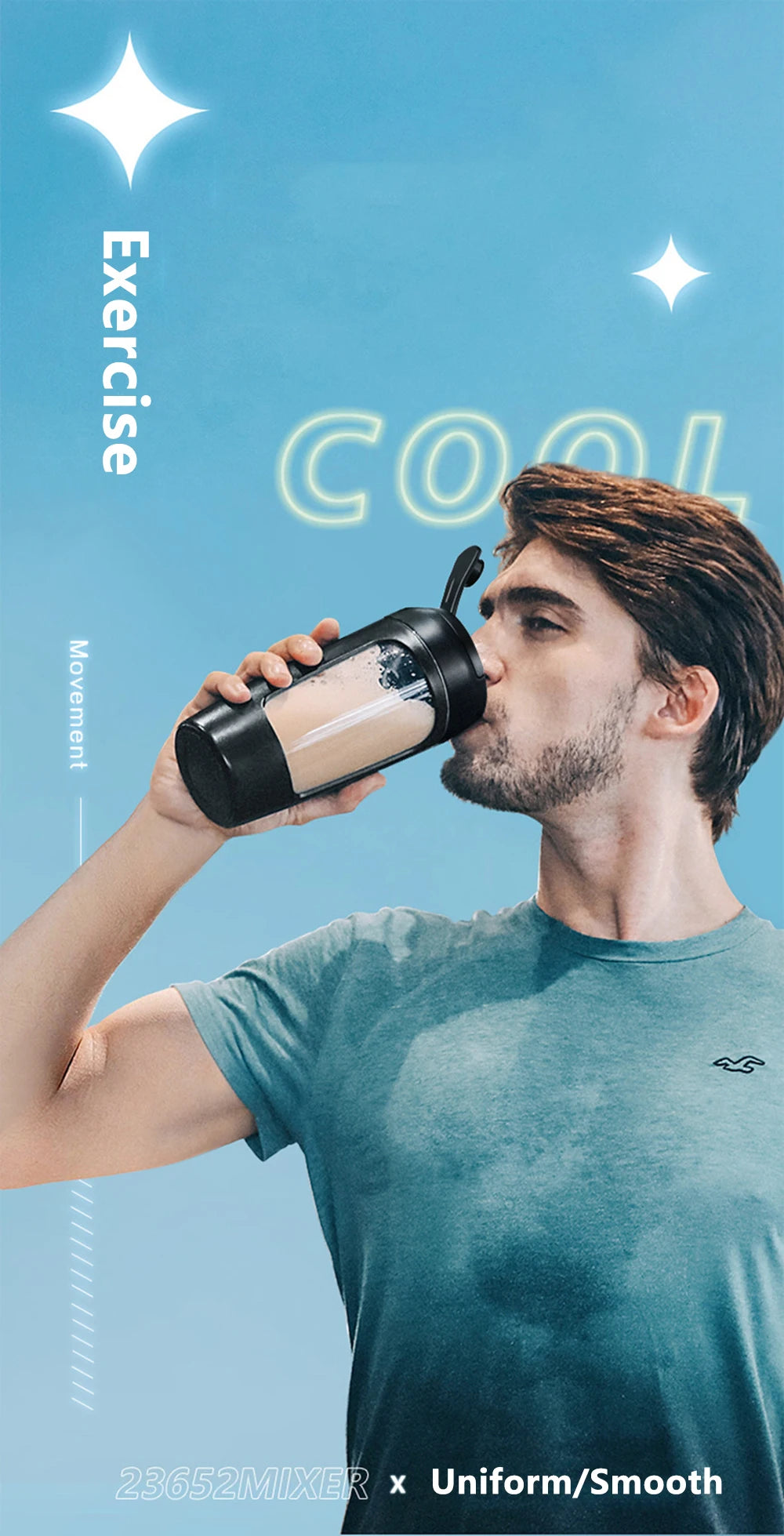 Electric Protein Shaker Bottle for gym