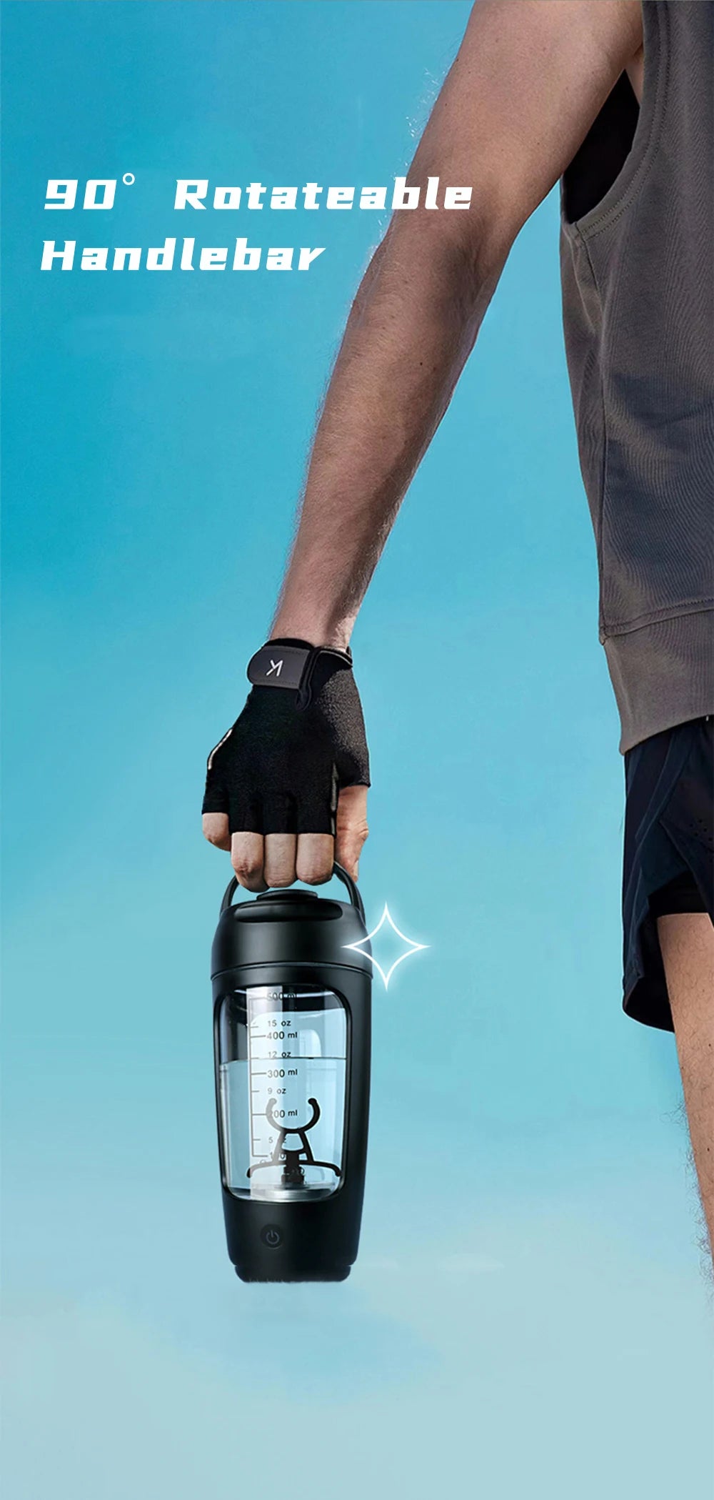 Electric Protein Shaker Bottle for gym