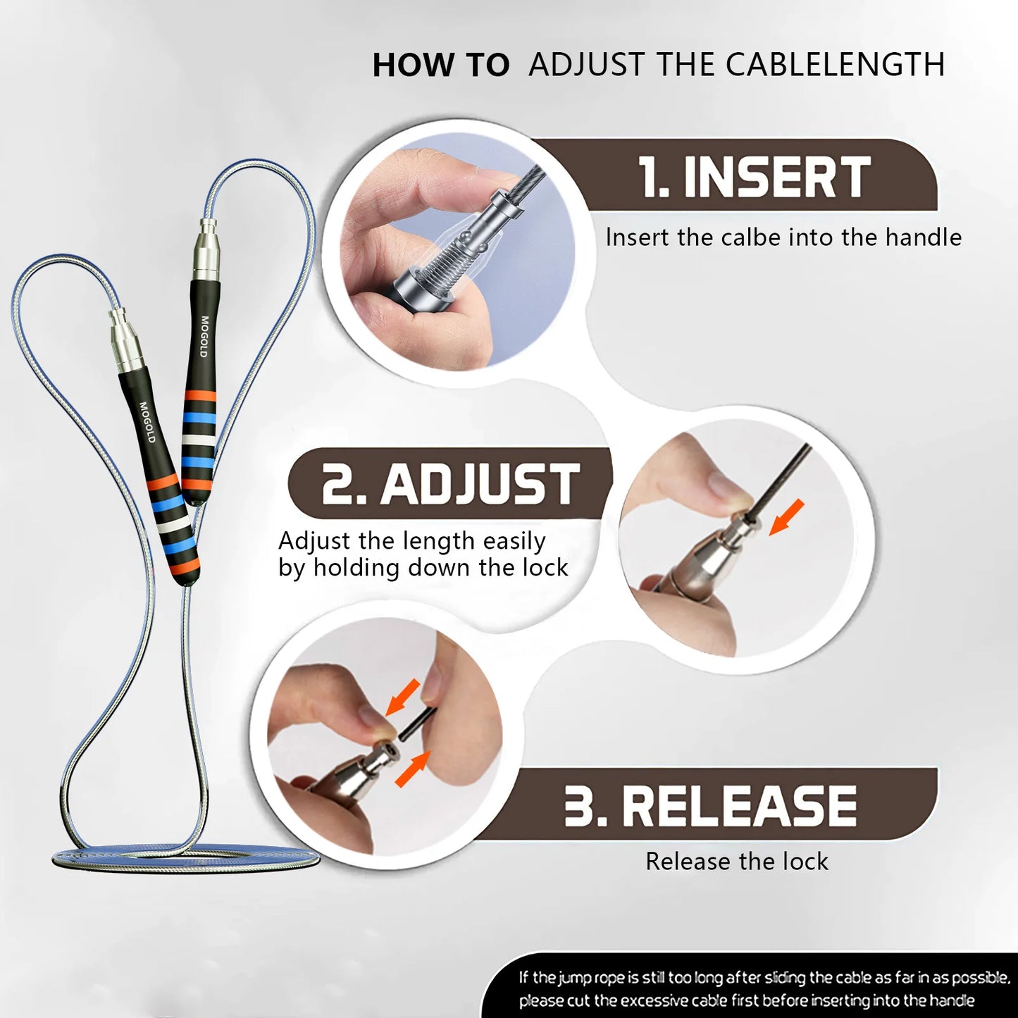 Adjustable jump rope