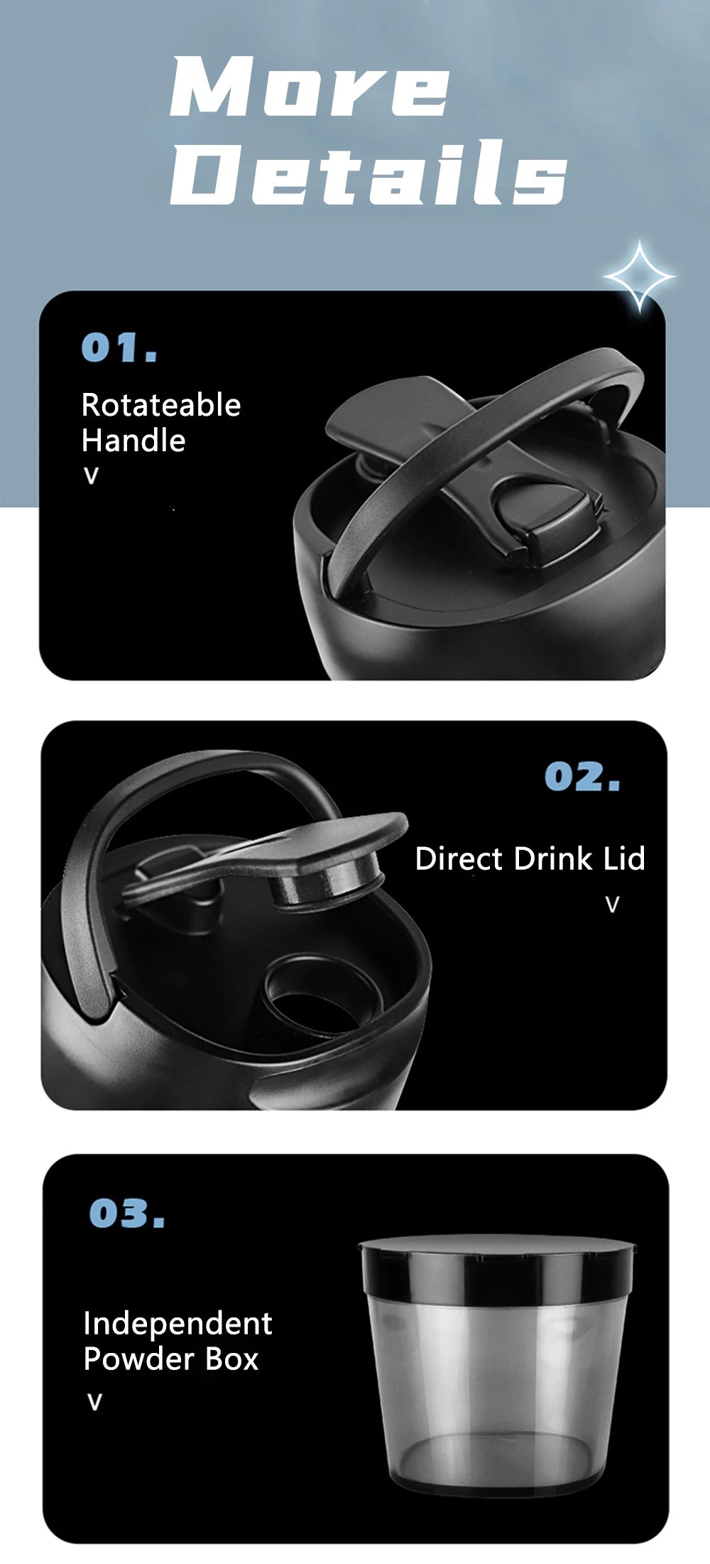 Electric Protein Shaker Bottle for gym