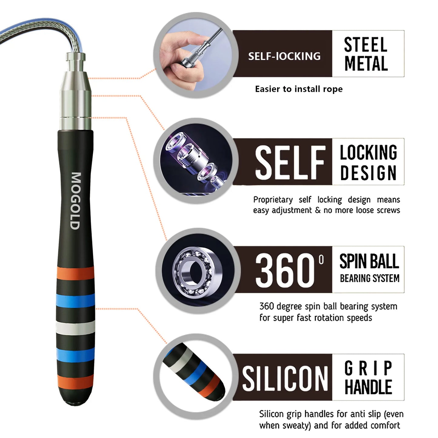 Adjustable jump rope